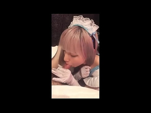 ❤️ יפני איידול [מאיוקה], תחפושת עוזרת צרפתית, חלק 1, מציצה וטלטלה עם קרם ❌ סתם פורנו אצלנו